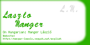 laszlo manger business card